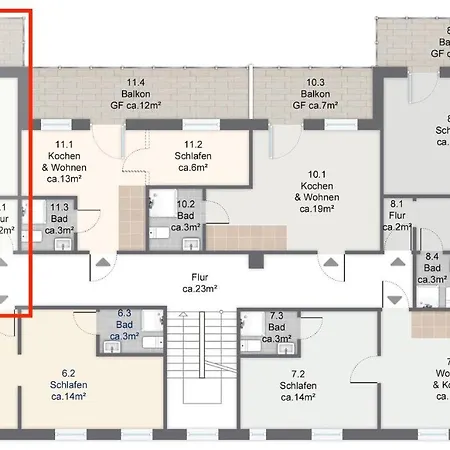 Appartement Ferienwohnung Granitzblick - Sanssouci Binz